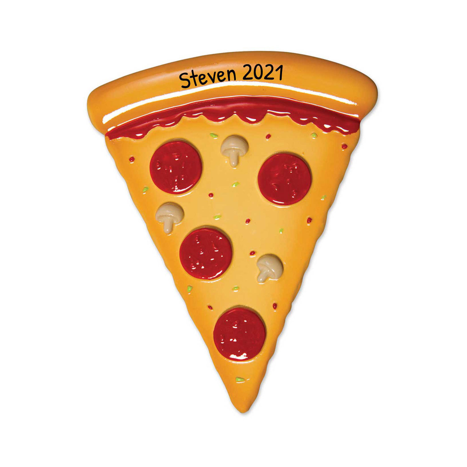 Personalized Slice of Pizza Pepperoni Food Lover Ornament