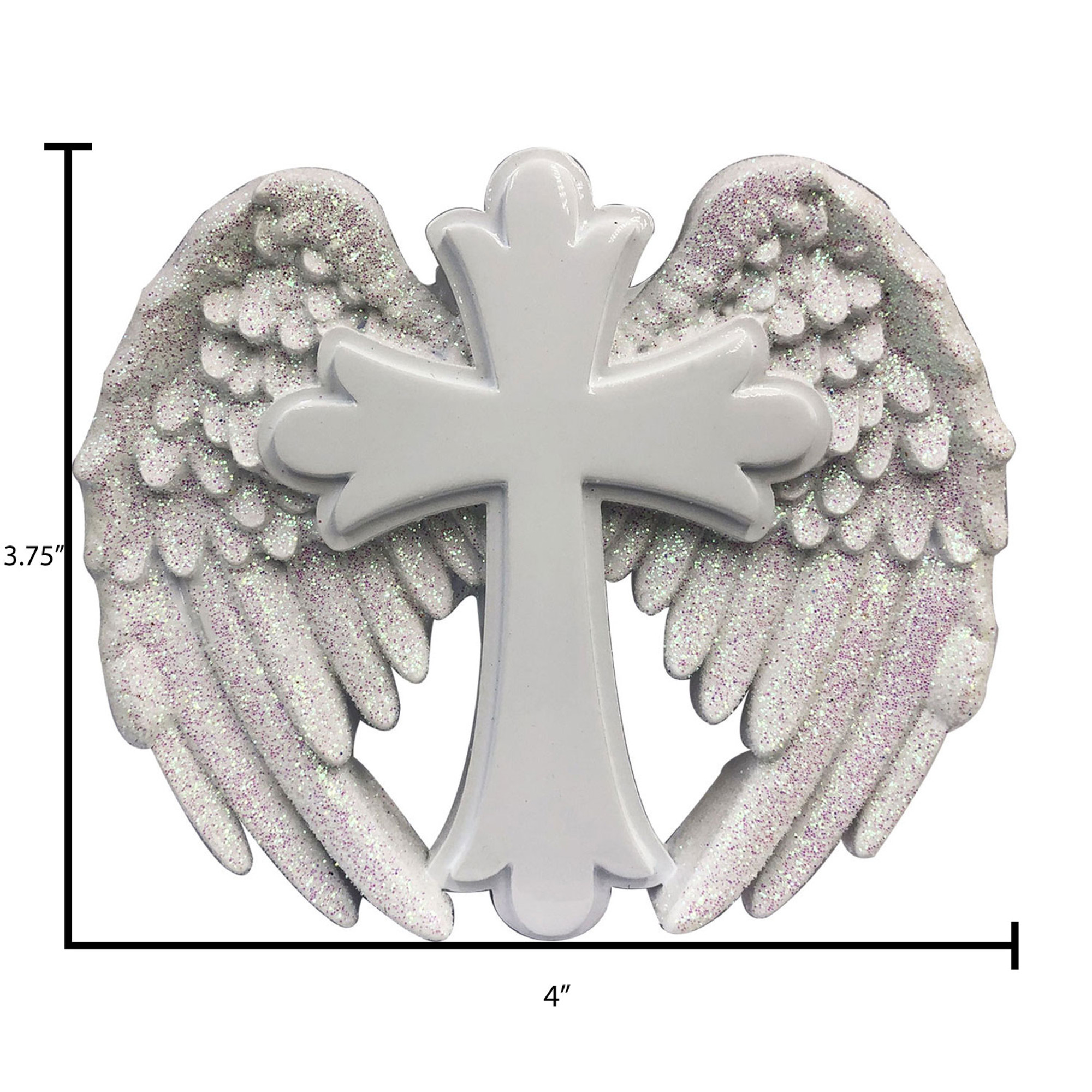 Personalized Cross with Wings Christian Memorial Ornament