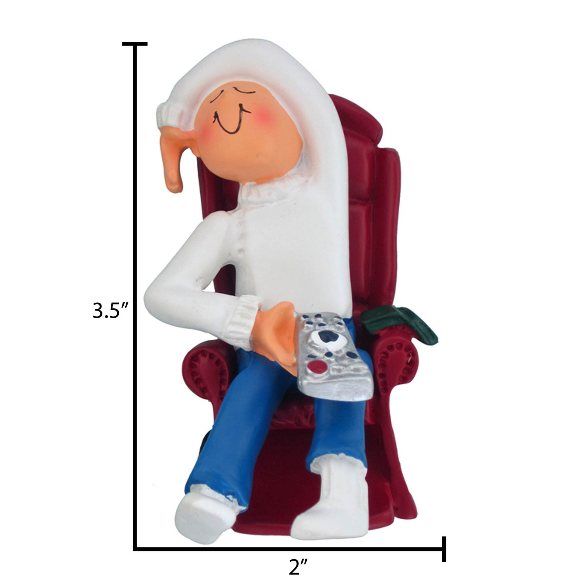 Personalized Home TV Watcher Indoor Chilling Ornament Personalized Home TV Watcher Indoor Chilling Ornament