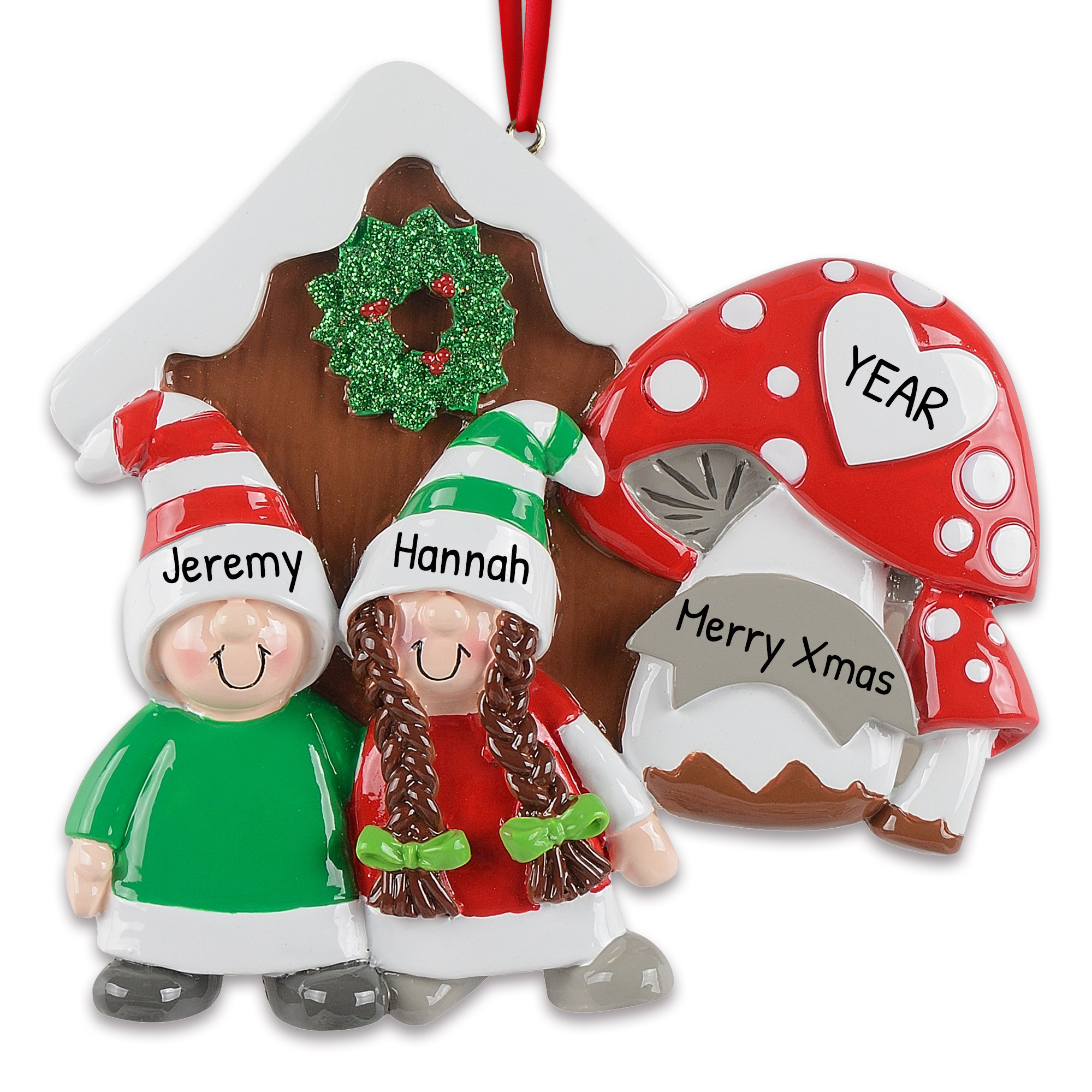 Personalized Gnome Couple in New Home Christmas Ornament