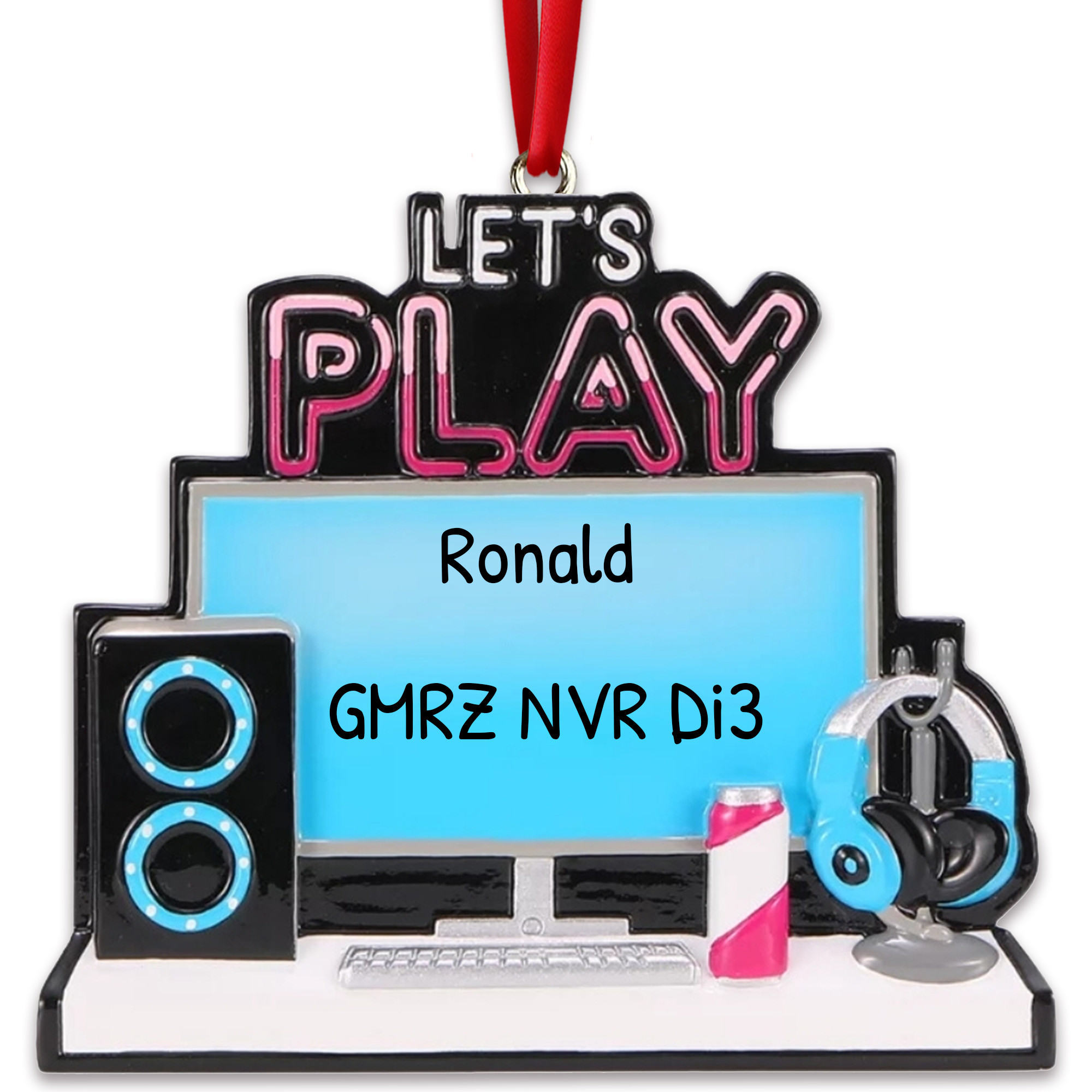 Personalized Video Game Desktop PC Setup Gaming Ornament