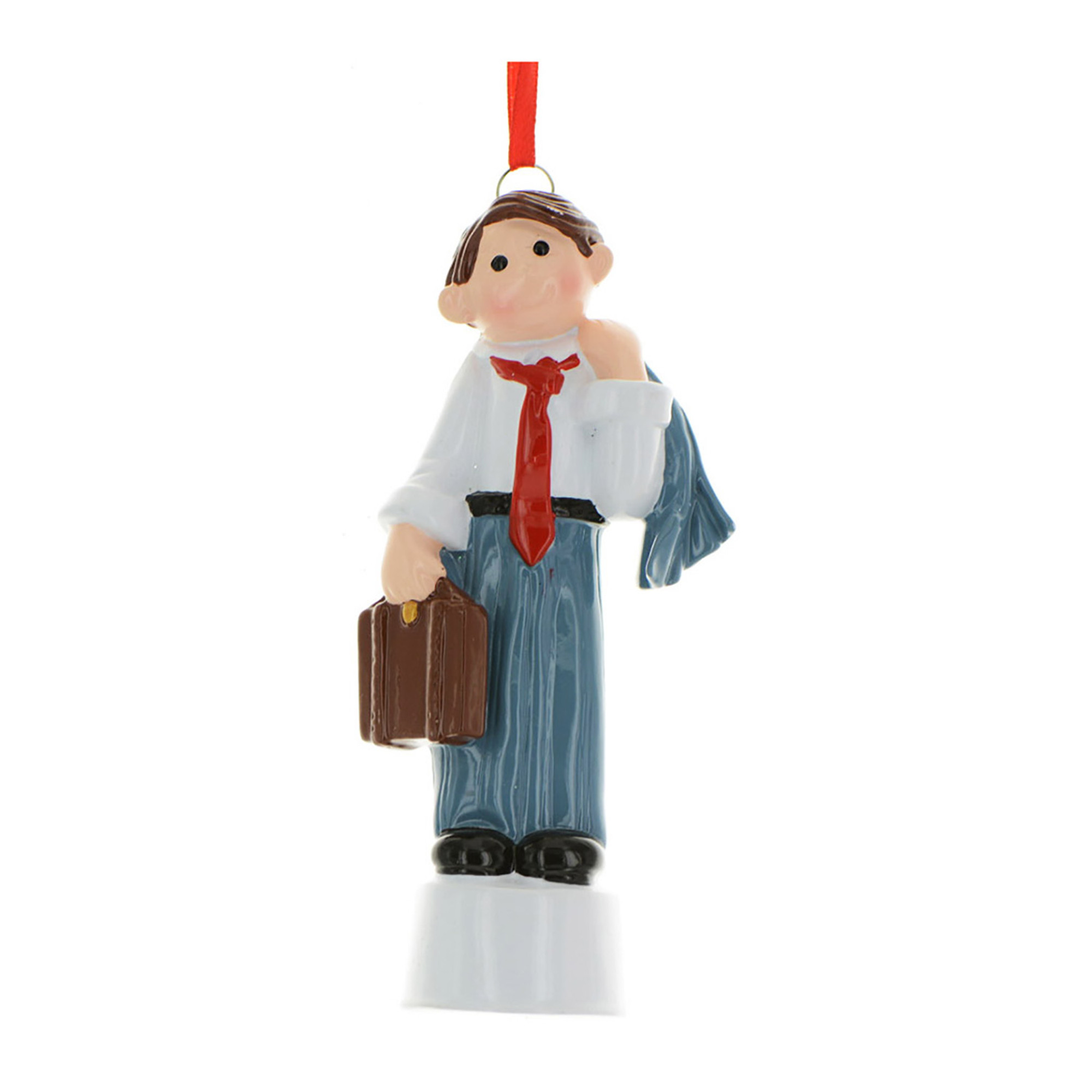 Personalized Male Office Working Clocking Out Ornament