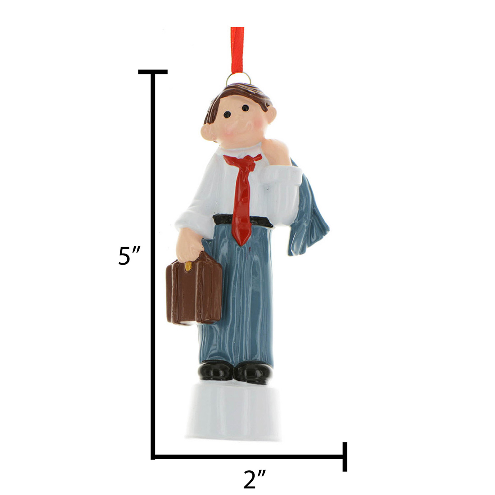 Personalized Male Office Working Clocking Out Ornament