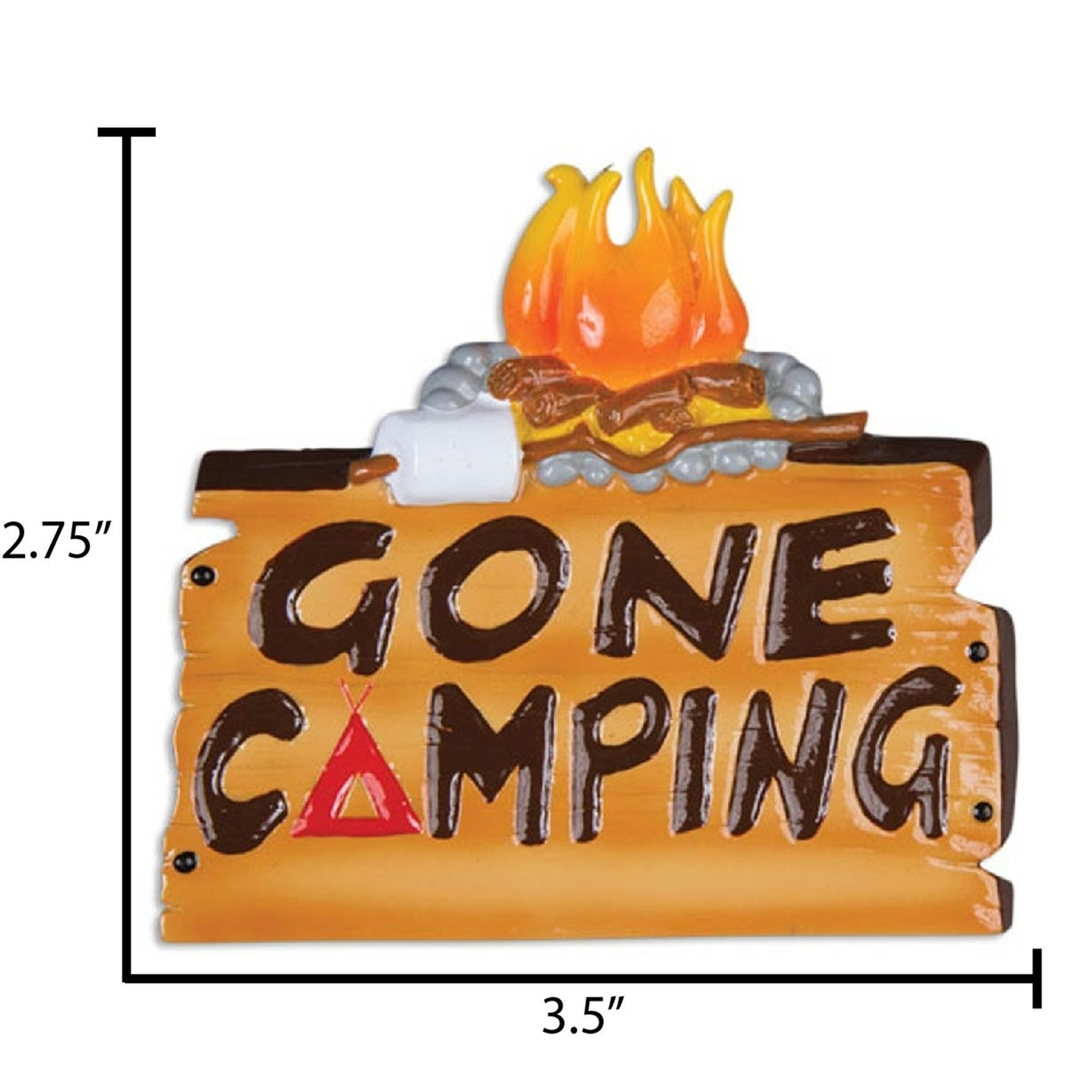 Personalized Bonfire Adventure Gone Camping Ornament