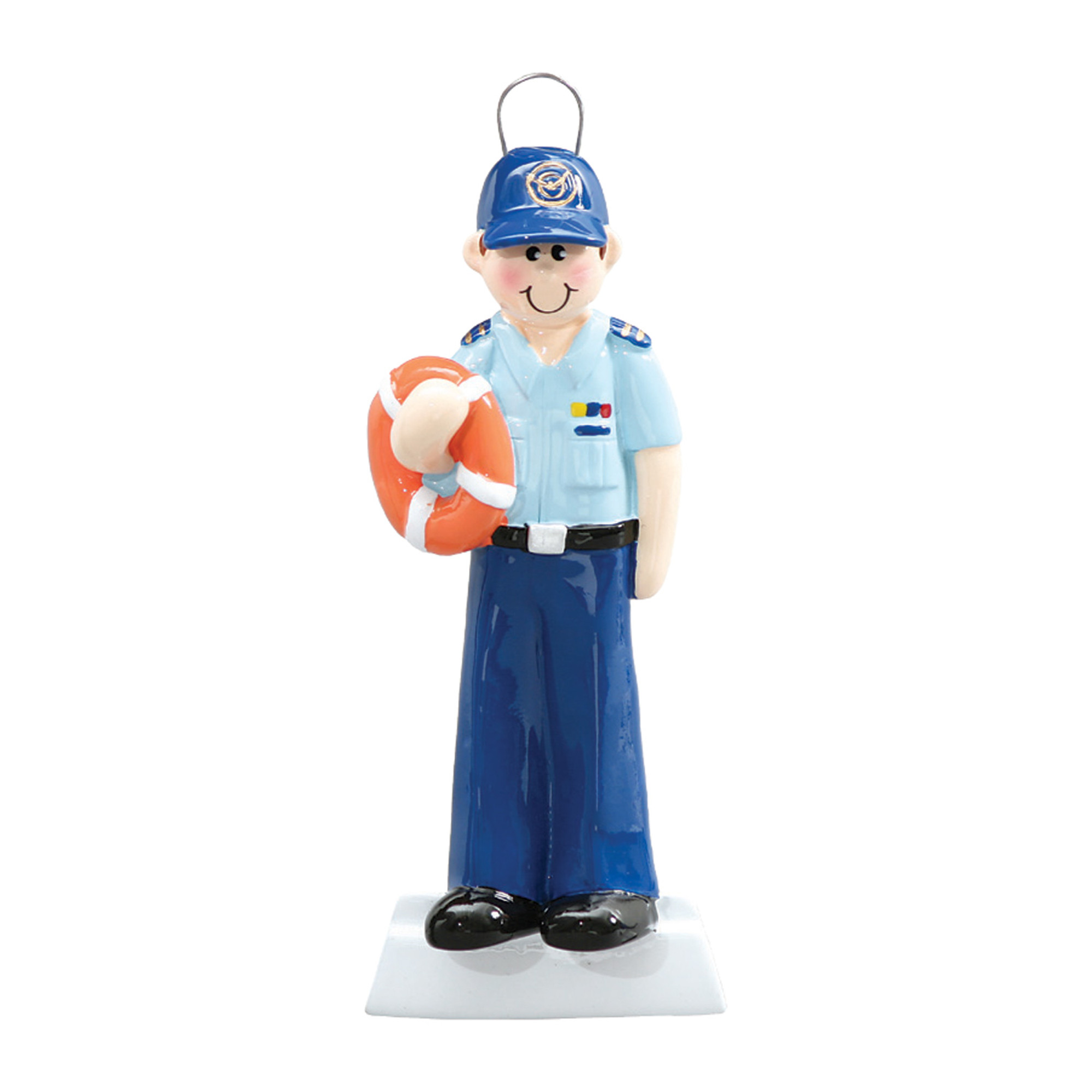 Personalized Coast Guard Officer with Cap Military Ornament