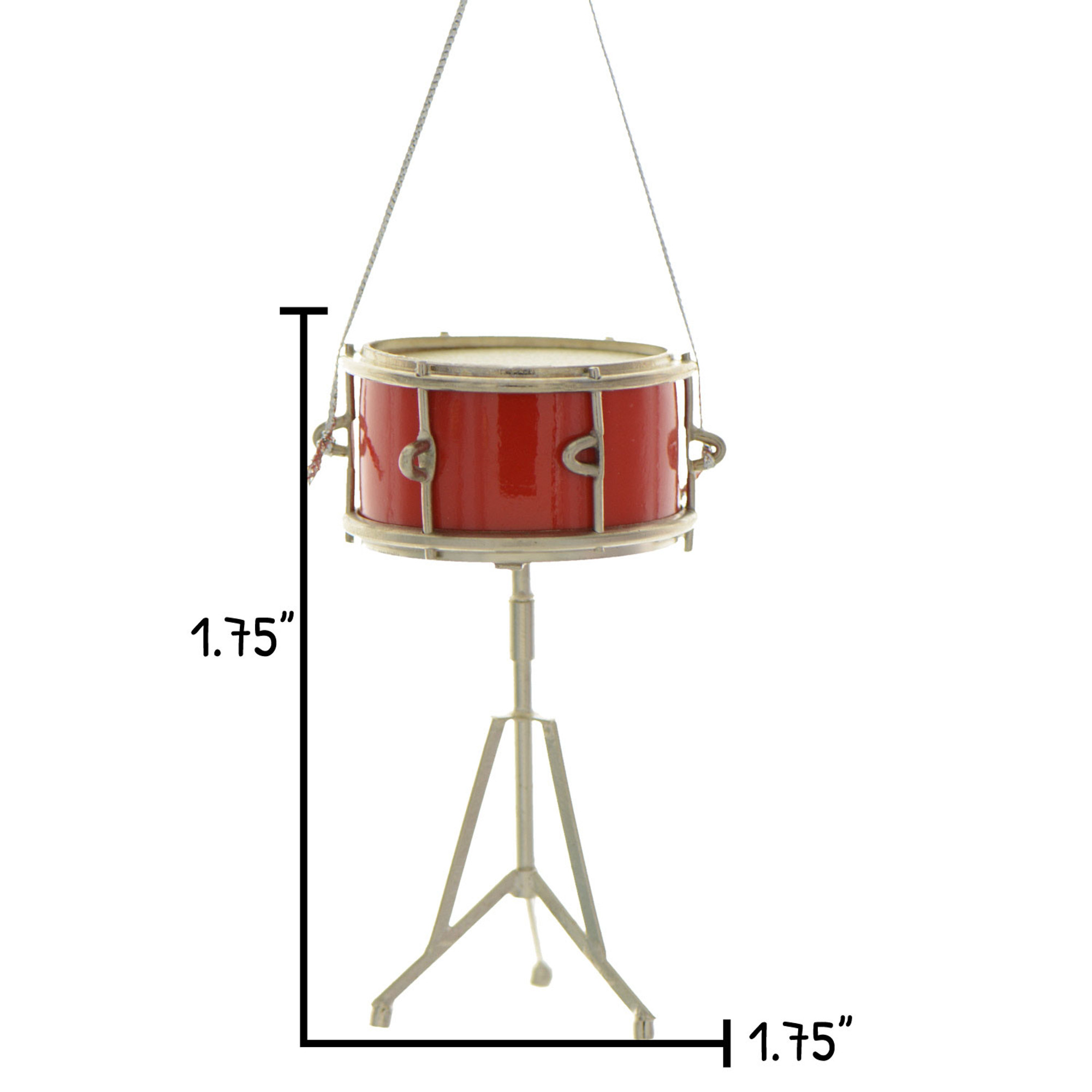Personalized Red Snare Drum Musical Instrument Ornament