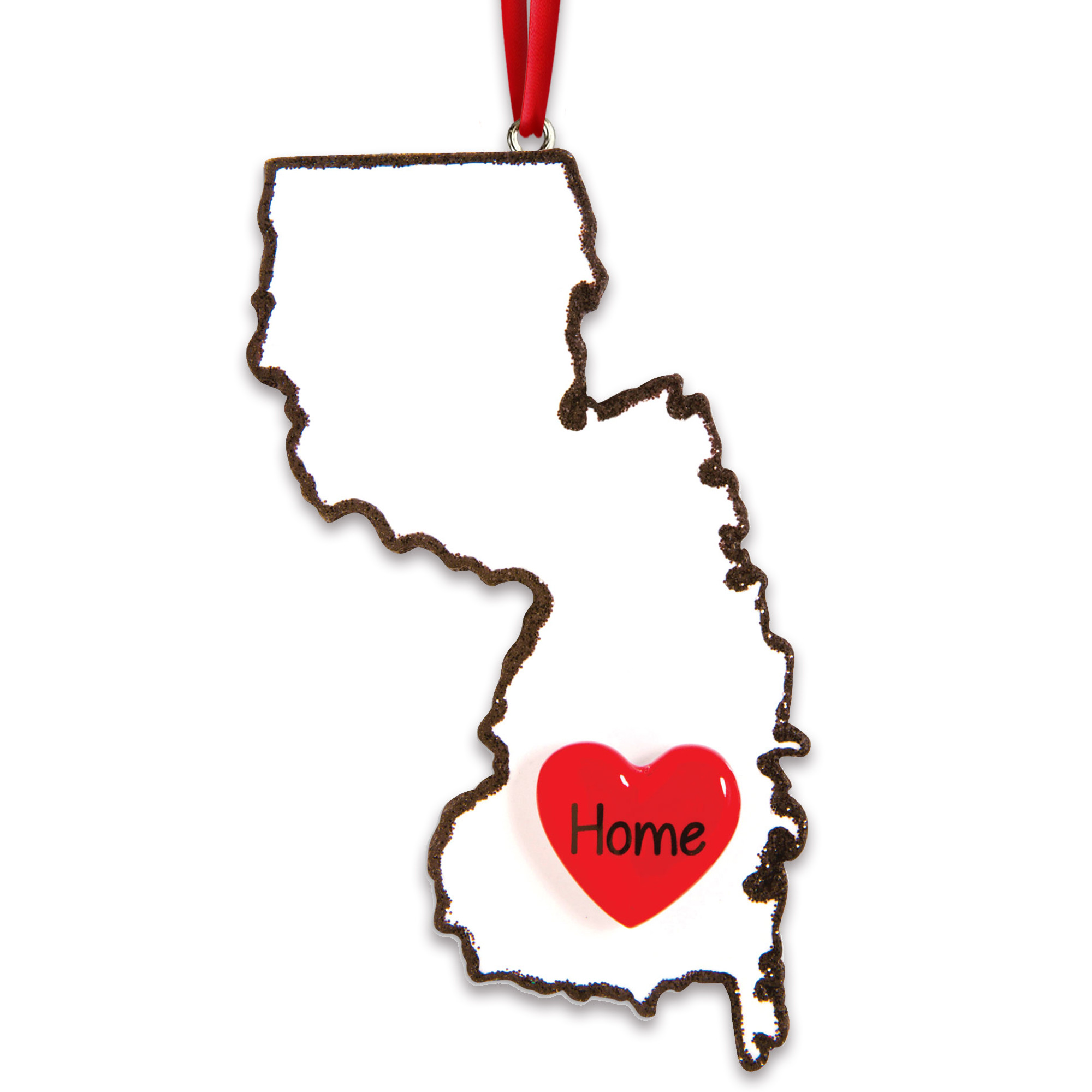 Personalized New Jersey Travel Souvenir Christmas Ornament