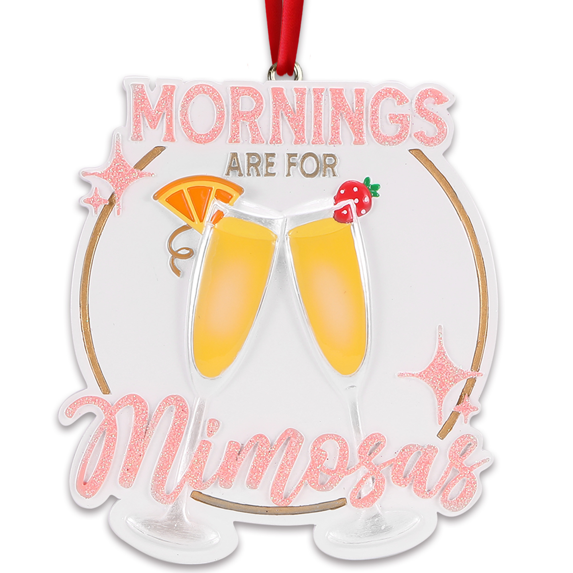 Personalized Mimosa Drinking Glasses Cocktail Christmas Ornament