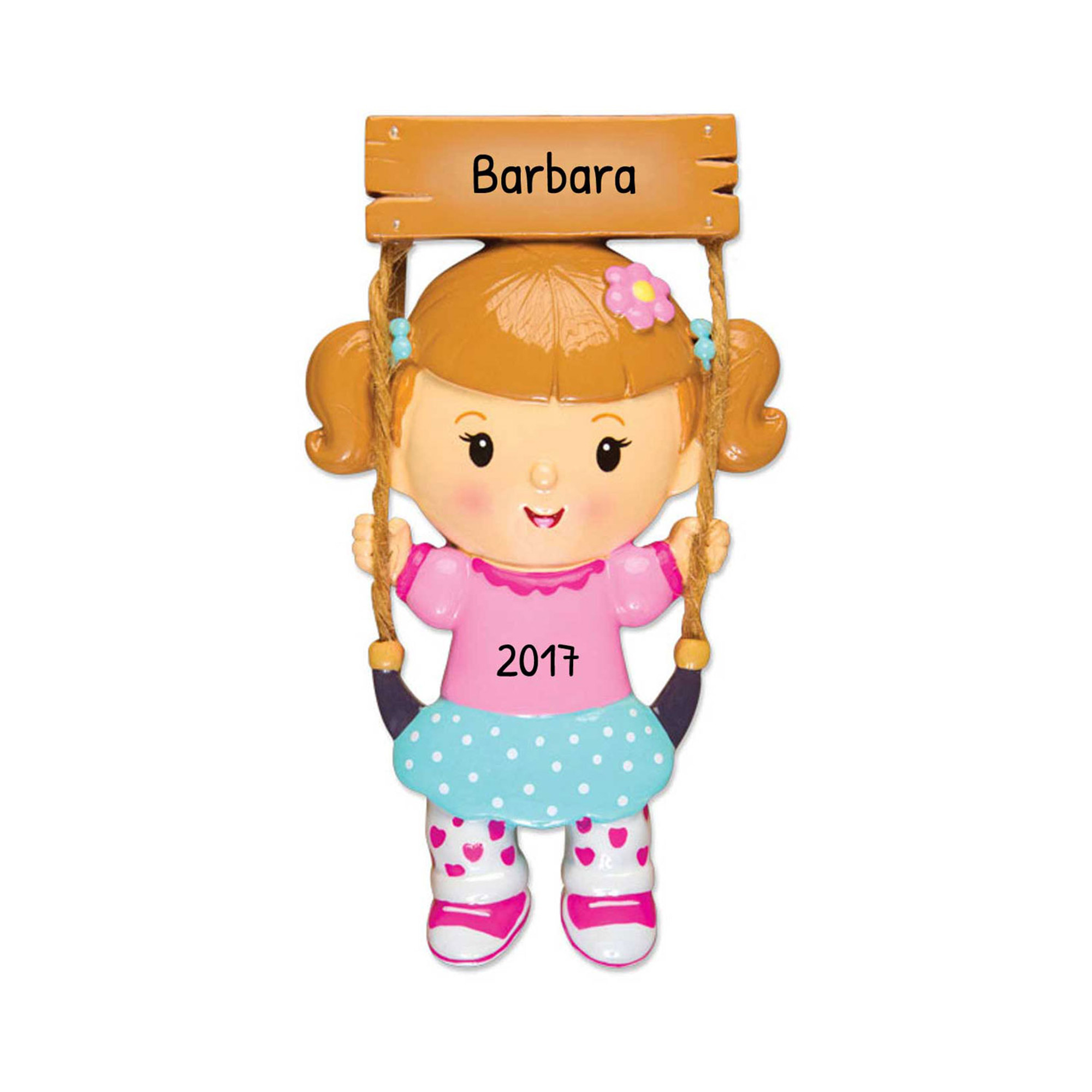 3D Toddler Ornaments for Christmas Tree 2025 - Ornament for Kids Girl Swinging Ornament for Girls Personalized Christmas Ornaments for Kids Gifts for Girls with Teddy Toddler Girl Decorations