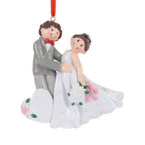 Personalized Wedding Couple Dancing Pose Ornament
