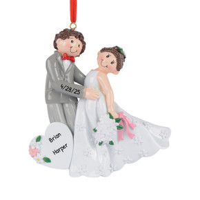Personalized Wedding Couple Dancing Pose Ornament