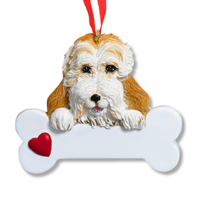 Personalized Cockapoo Dog Bone Christmas Ornament