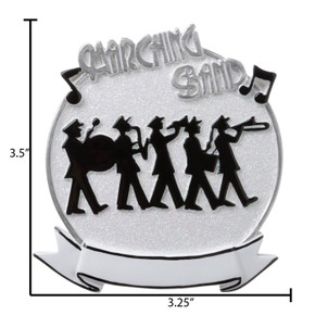 Personalized Marching Band White Musical Ornament