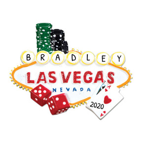Personalized Las Vegas Souvenir Keepsake Travel Ornament