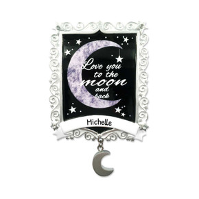 Personalized Love You to the Moon and Back Ornament