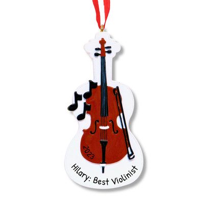 Personalized Cello with Notes Musical Instrument Ornament