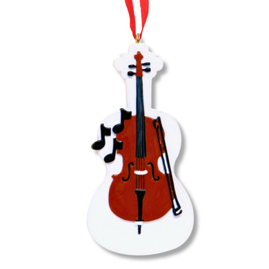 Personalized Cello with Notes Musical Instrument Ornament