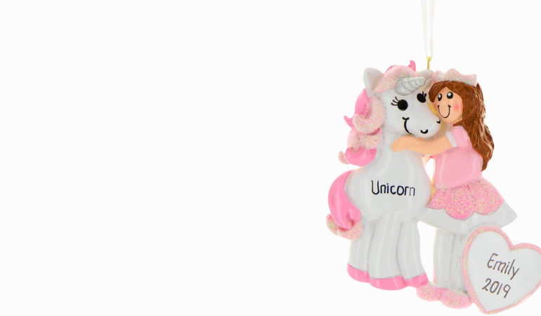 Personalized Unicorn Ornament Personalized Unicorn Ornament