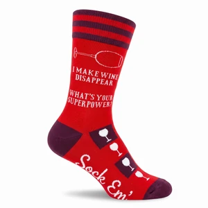 I Make Wine Disappear What's Your Superpower Socks For Women