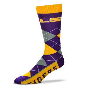 Argyle LSU Tigers Socks