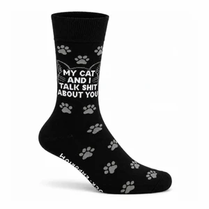 My Cat And I Talk Shit About You Socks for Women and Men — Main
