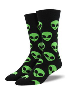 Come In Peace Alien Socks For Men