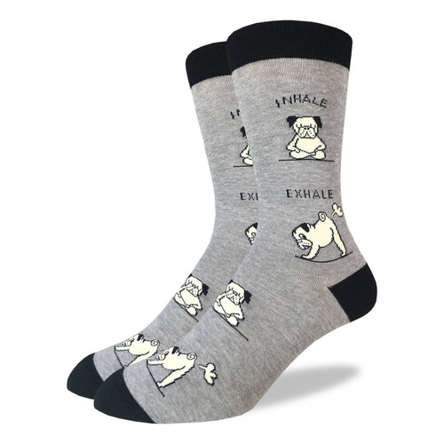 Farting Yoga Pug Socks For Men Farting Yoga Pug Socks For Men
