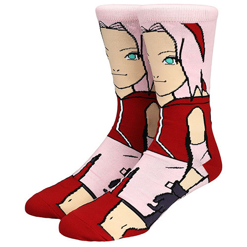 Naruto Sakura 360 Character Crew Socks