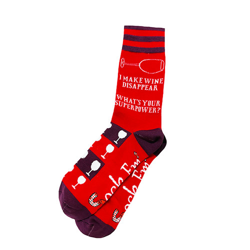 I Make Wine Disappear What's Your Superpower Socks For Women I Make Wine Disappear What's Your Superpower Socks For Women