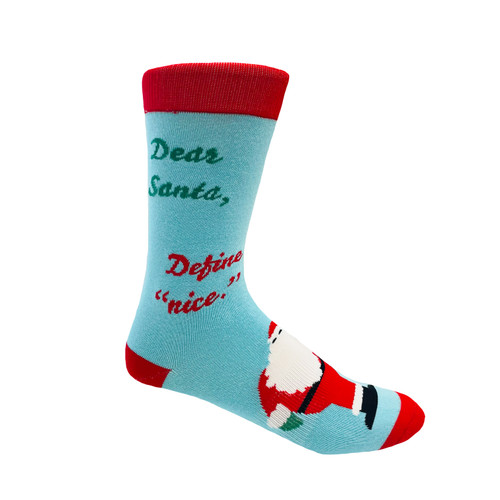 Dear Santa Define Nice Christmas Socks