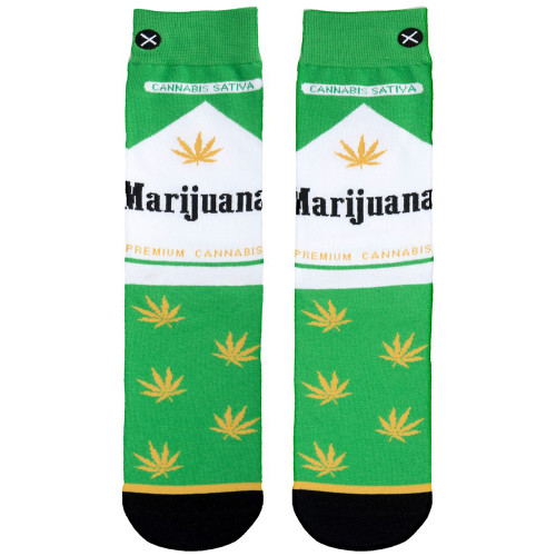 Marijuana Marlboro Style Crew Socks For Men