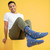 AI-generated styling image of Fungi Fun Guy Socks For Men — on a model