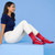 AI-generated styling image of I Make Wine Disappear What's Your Superpower Socks For Women — on a model