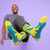 AI-generated styling image of I'm A Ray Of Fucking Sunshine Socks — on a model