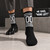 00 Fucks Given Socks For Women — On foot, men