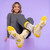 AI-generated styling image of I'm Out Of Fucks So Here's A Rat's Ass Socks — on a model