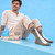 Leg Eater Shark Socks For Men — Seated, men