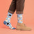 AI-generated styling image of Cat Loaf Socks For Women — worn, with shoes