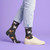 AI-generated styling image of Silly Billy Goat Socks For Women — worn, with shoes