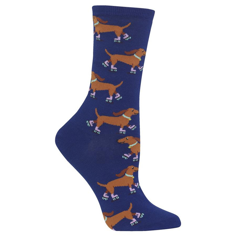 Rollerskating Wiener Dog Socks For Women