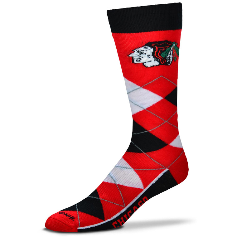 Argyle Chicago Blackhawks Socks