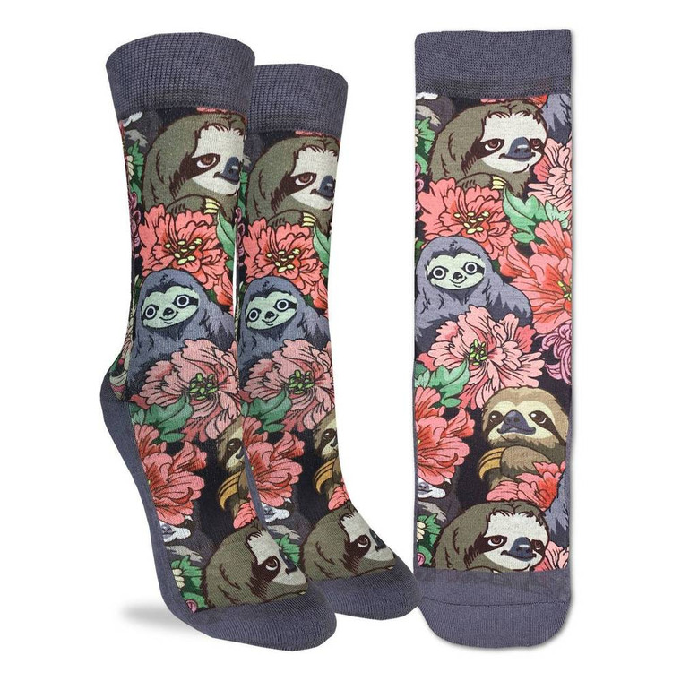Floral Sloth Socks For Women