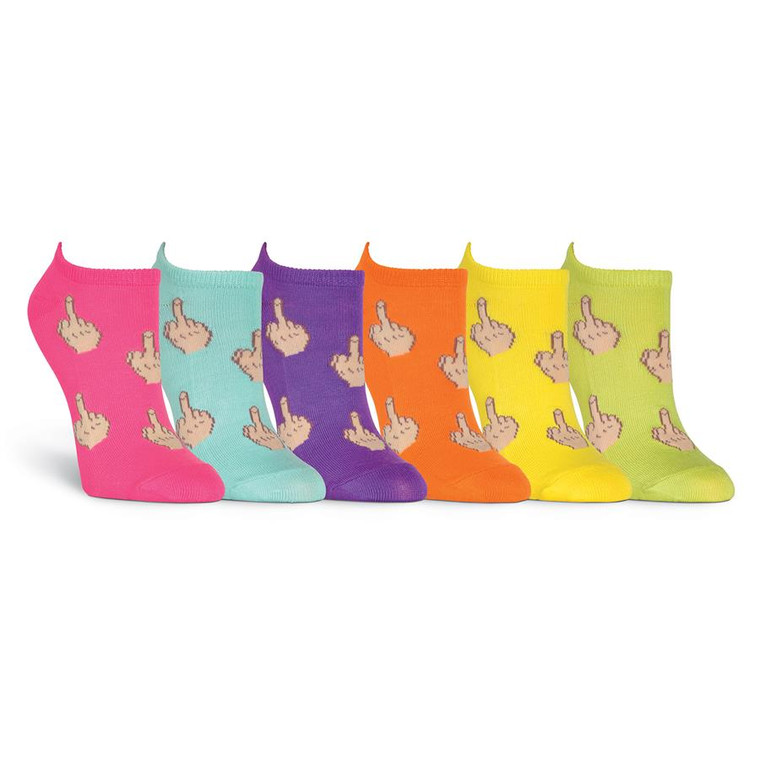Middle Finger Socks For Women 6 Pack