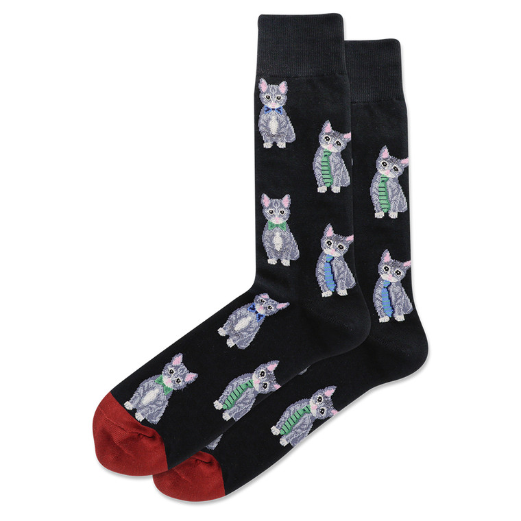 Cats Wearing Ties Crew Socks For Men