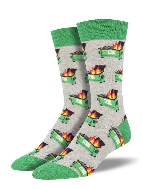 Dumpster Fire Socks For Men