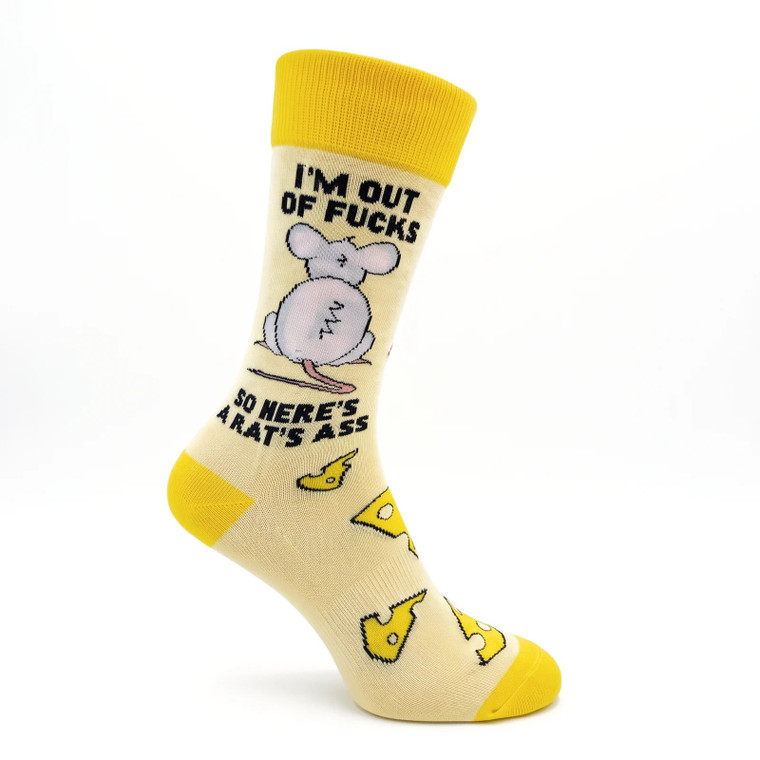 I'm Out Of Fucks So Here's A Rat's Ass Socks