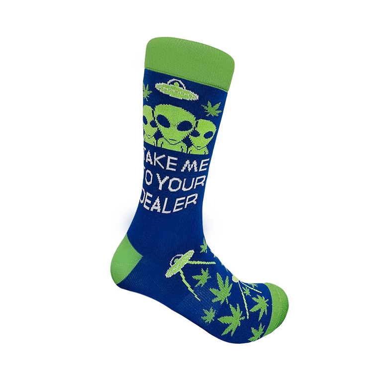 Take Me To Your Dealer Weed Socks
