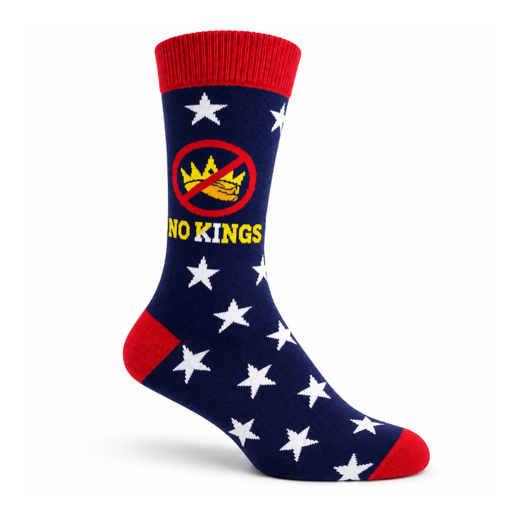 No Kings Trump Crown Socks