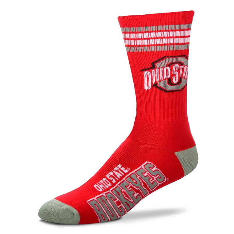 Ohio State 4-Stripe Deuce Socks For Men