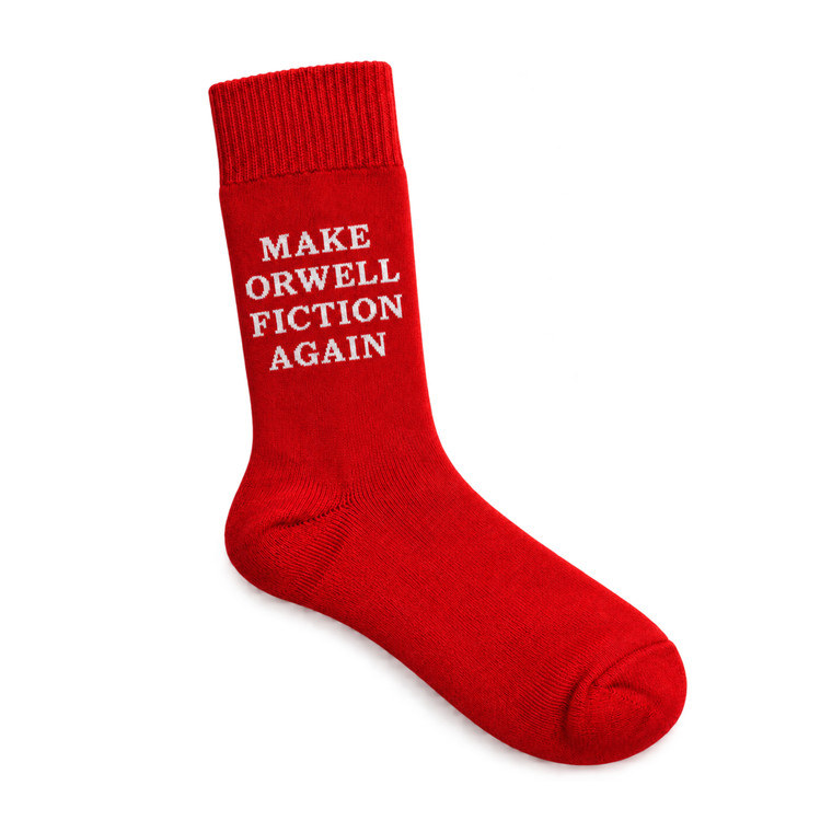 Make Orwell Fiction Again Socks — Main